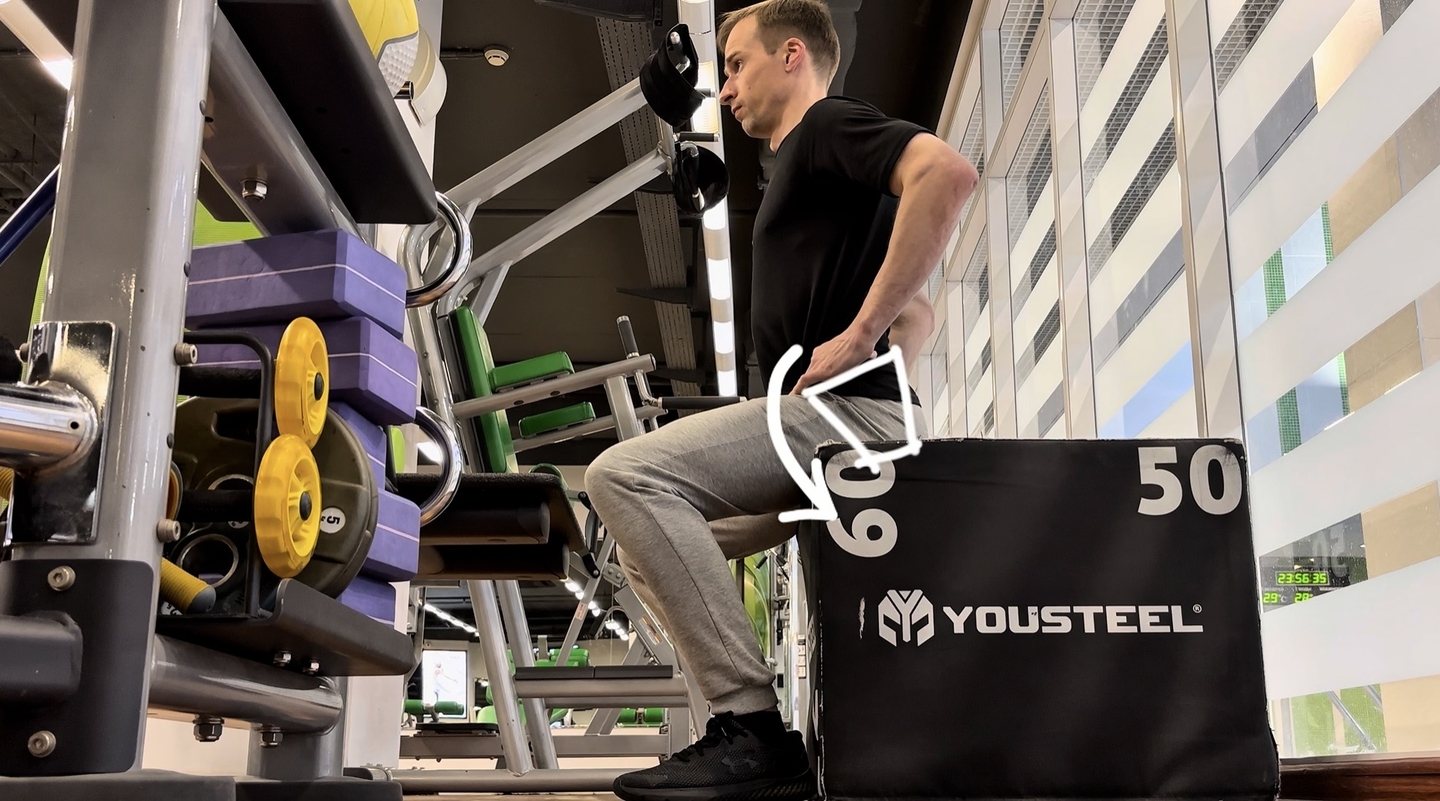 Отработка навыка независимого наклона таза в облегчённых условиях